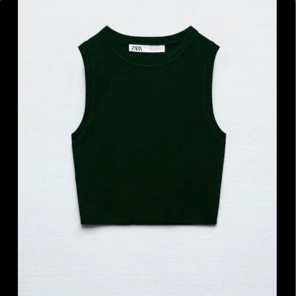Zara Cropped Knit Top - Picture 2 of 4
